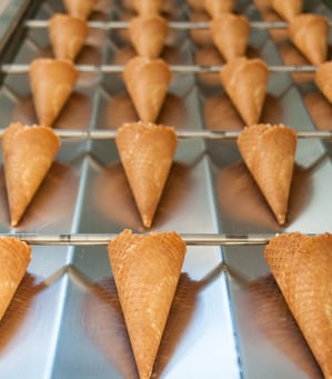 mycie waflarek-czyszczenie suchym lodem-produkcja wafli