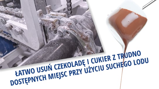 usuwanie czekolady suchym lodem