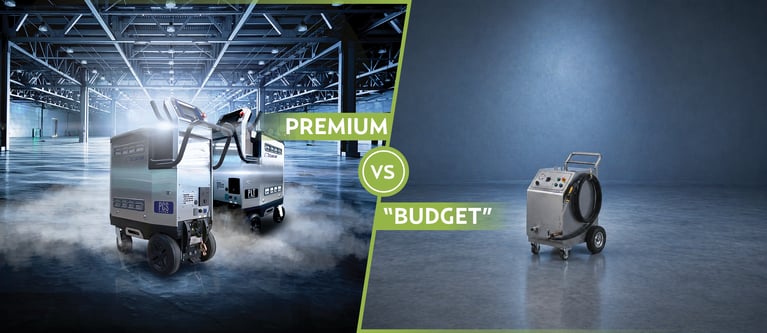 Porównanie urządzeń do czyszczenia suchym lodem: Premium czy Budżet – Koszty, ROI i Całkowity Koszt Posiadania (TCO)